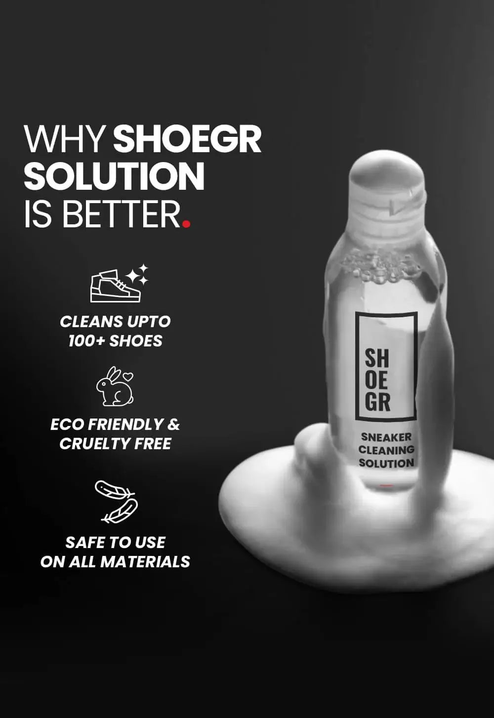 shoe cleaning shampoo solution