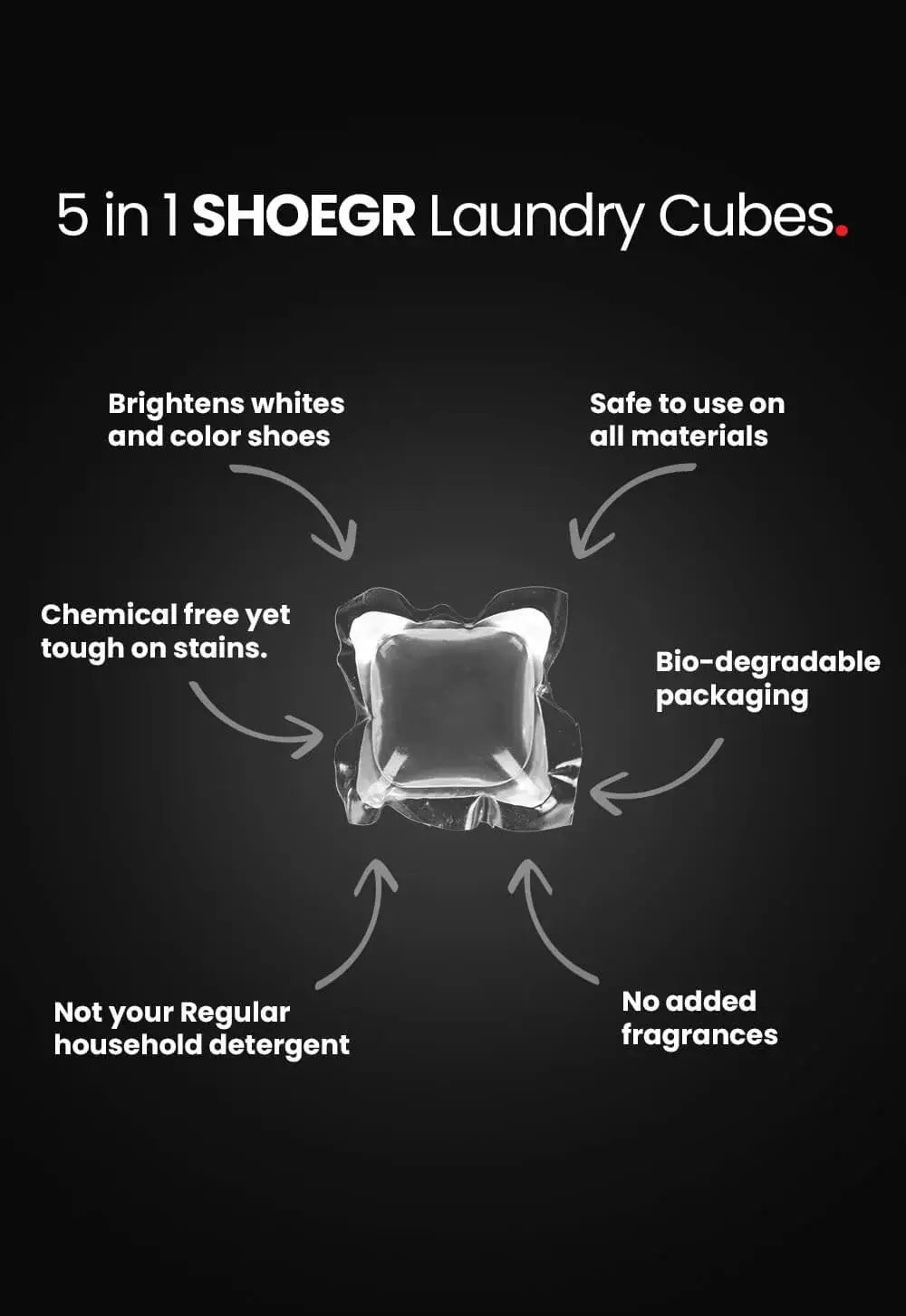 laundry pods nuggets cube washing machine cleaning sneaker shoes eco friendly safe to use on all materials