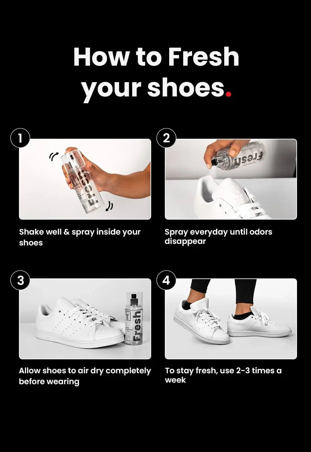 how to use the shoe perfume to remove bad smell from shoes and footwear