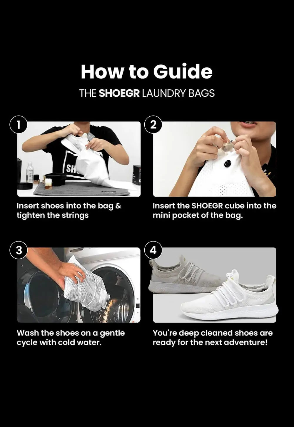 Guide to use SHOEGR Laundry kit